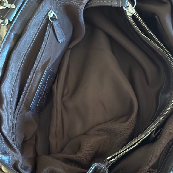Coach Signature Brown Canvas & Leather Tote Bag - Picture 10 of 15
